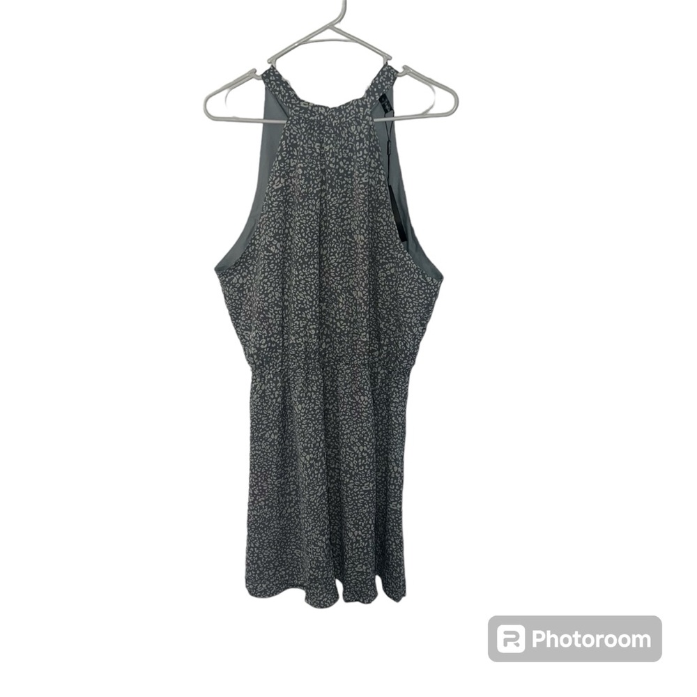 NWT boutique yoesee blue and white high neck sleeveless dress size XL